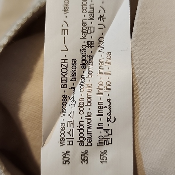 Zara Linen blend wide leg pants size XS - Picture 5 of 6